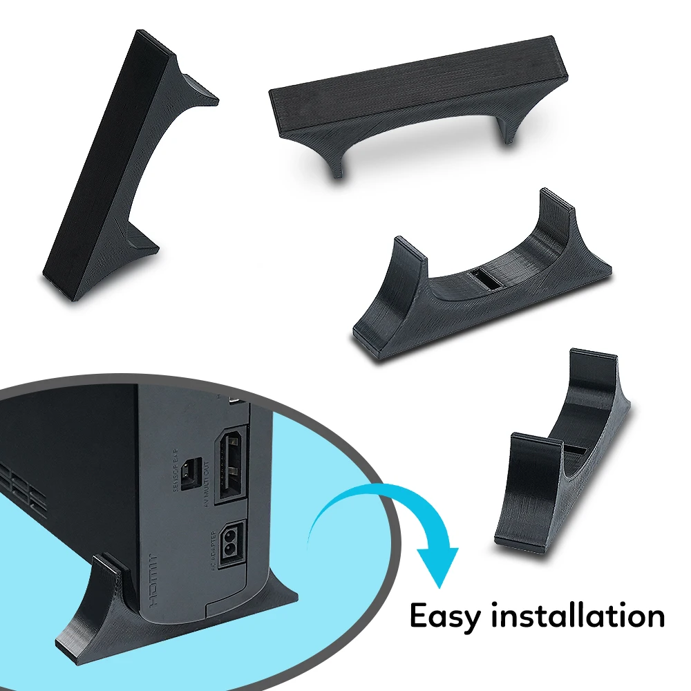 Soporte elevado de montaje plano para consola de juegos, soporte Horizontal, pies de refrigeración para consola de juegos Nintendo Wii U