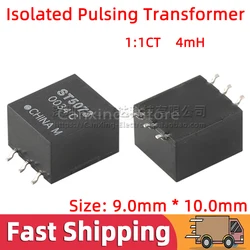 5pcs ST5073 SMD 250Vac Isolated High Frequency Signal Pulsing Isolation Transformer 1:1CT 4mH Filter Transformer