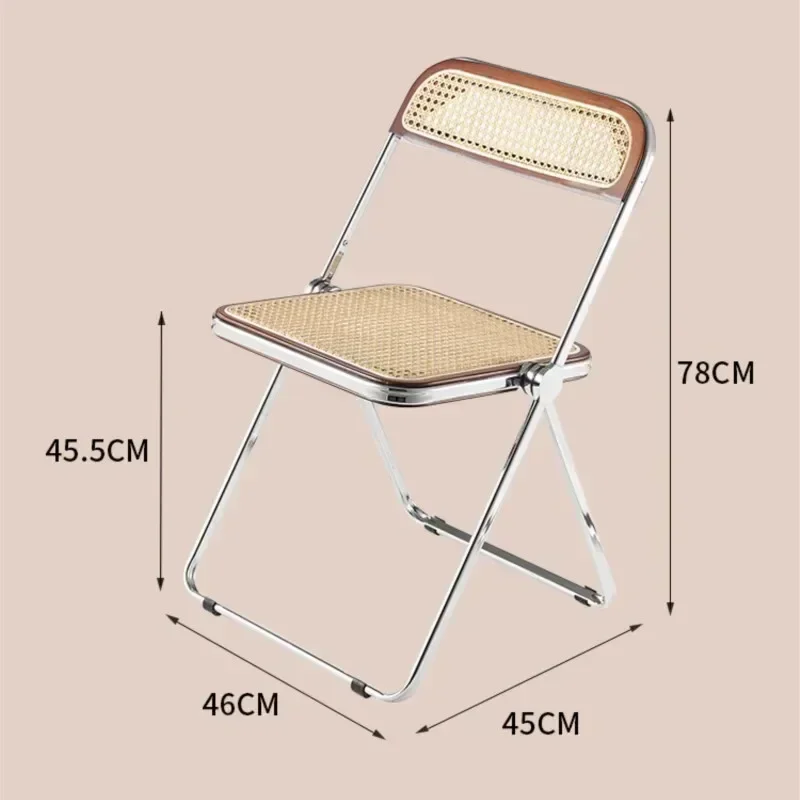 &Folding Backrest Chair Food Household Modern Simple Wood Japanese Restaurant Dining Office Anti Fold Arm Eating Room Table The