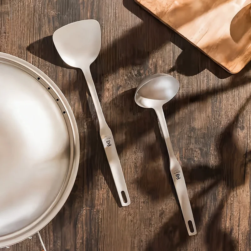 pure-titanium-kitchen-utensils-long-handle-outdoor-cooking-spatula-soup-spoon-one-piece-molding-home-use-titanium-wok-spatula