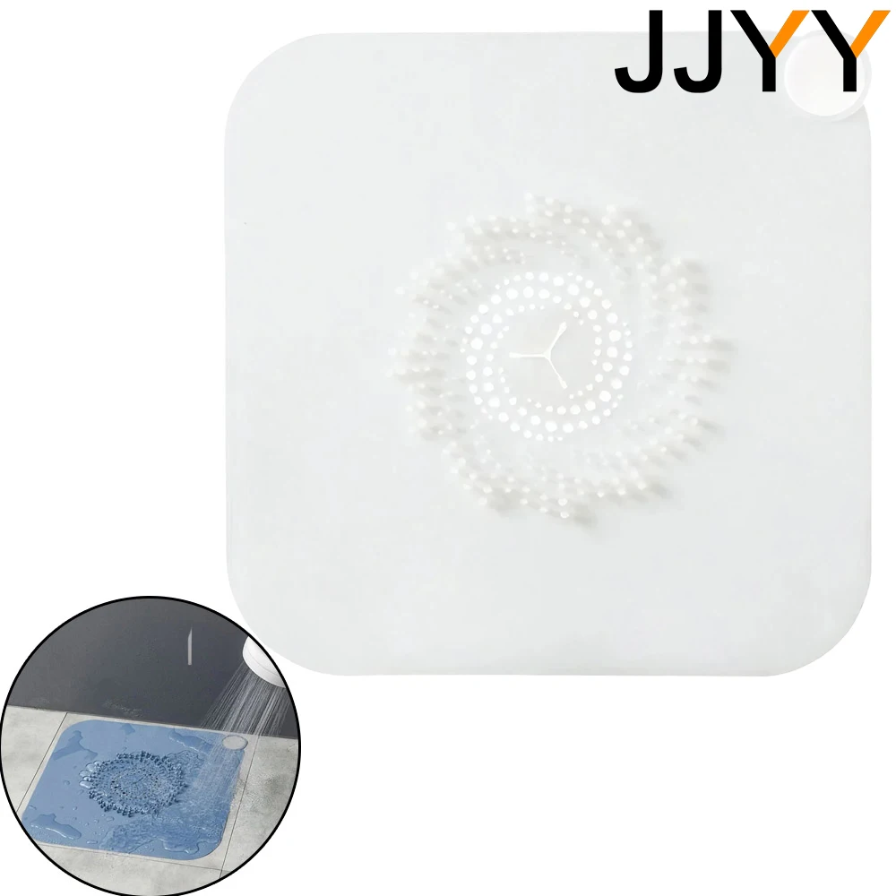 JJYY Silicone anti-clog, anti-odor and anti-insect mat, shower drain cover, sink filter, bathroom and kitchen essential