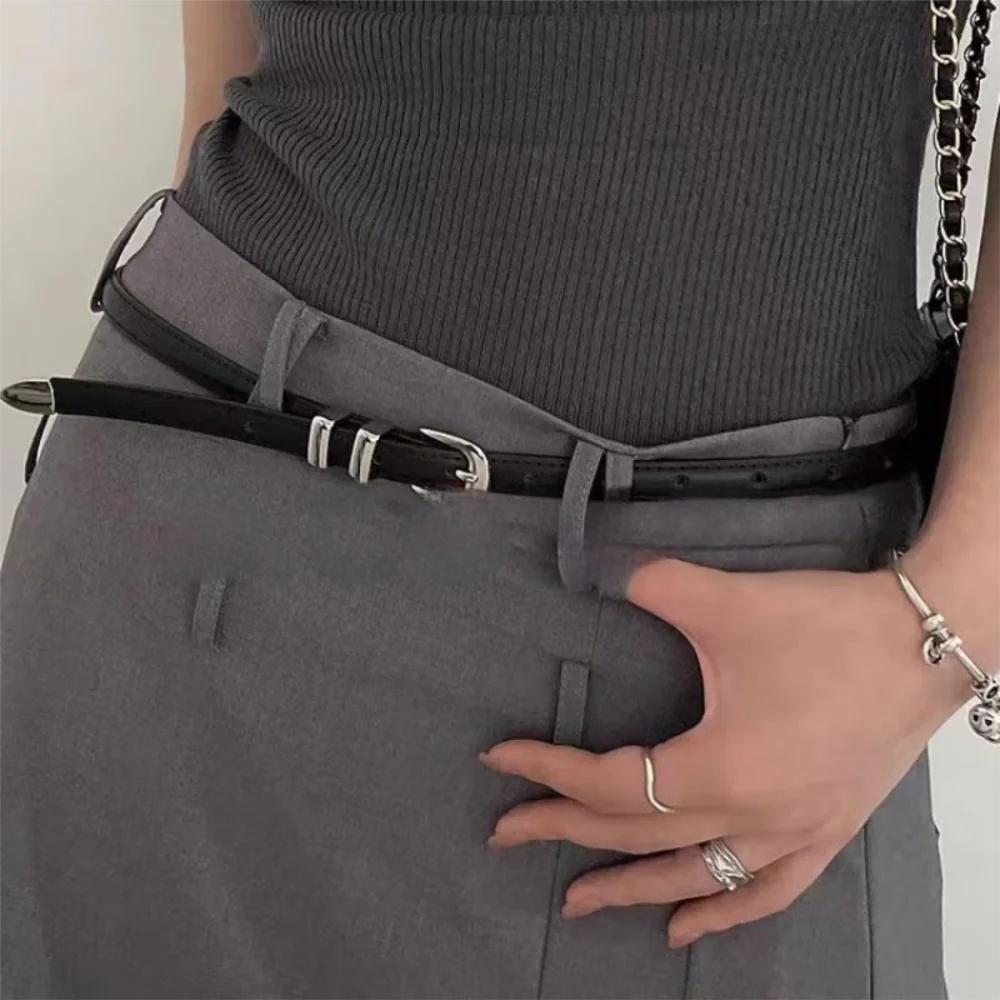 

Casual Adjustable Women's Belt Harajuku Korean Style Y2k Waist Belt Retro Pu Leather Jeans Waist Band Trouser Decoration