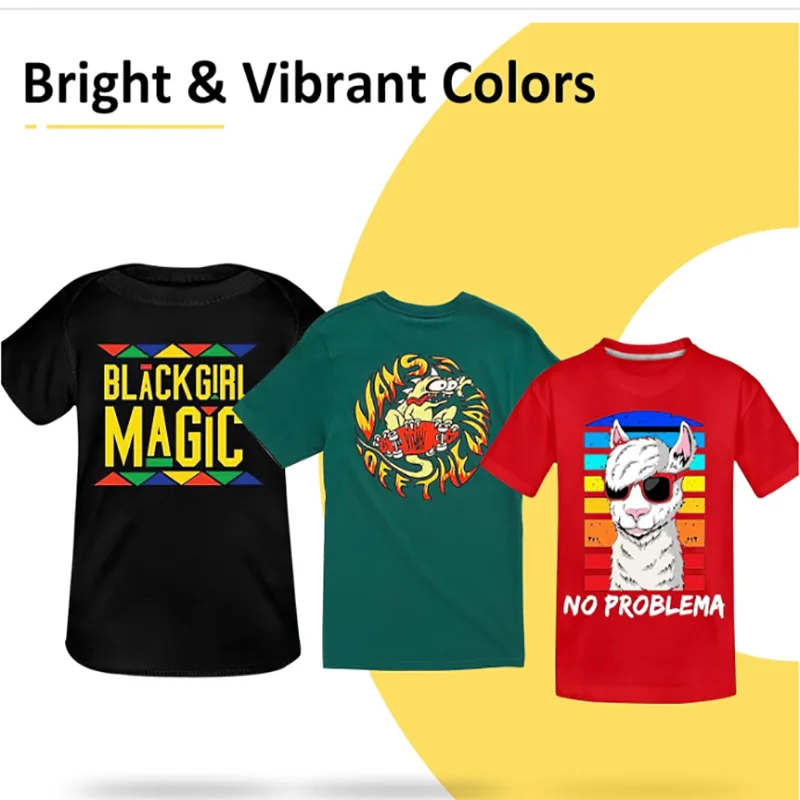 オリジナルデザインまたは写真を熱転写ステッカーにカスタマイズ - 衣類、DIY、洗濯可能なTシャツ、サーマルパッチ、DTFカラフルビニール