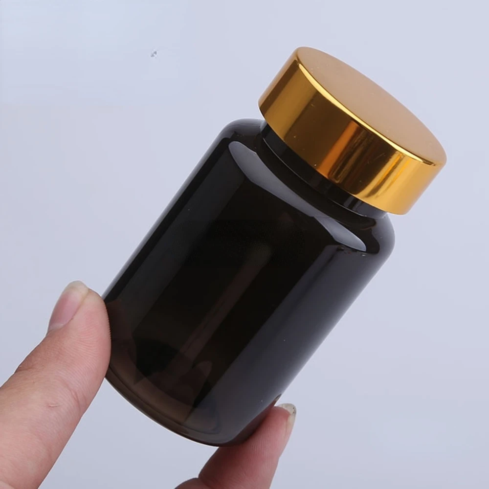 80ML 100ml 120ML 150ML Semi Transparent Black Empty Translucent Medicine Bottle High Grade Plastic Capsule 30PCS Pill Container