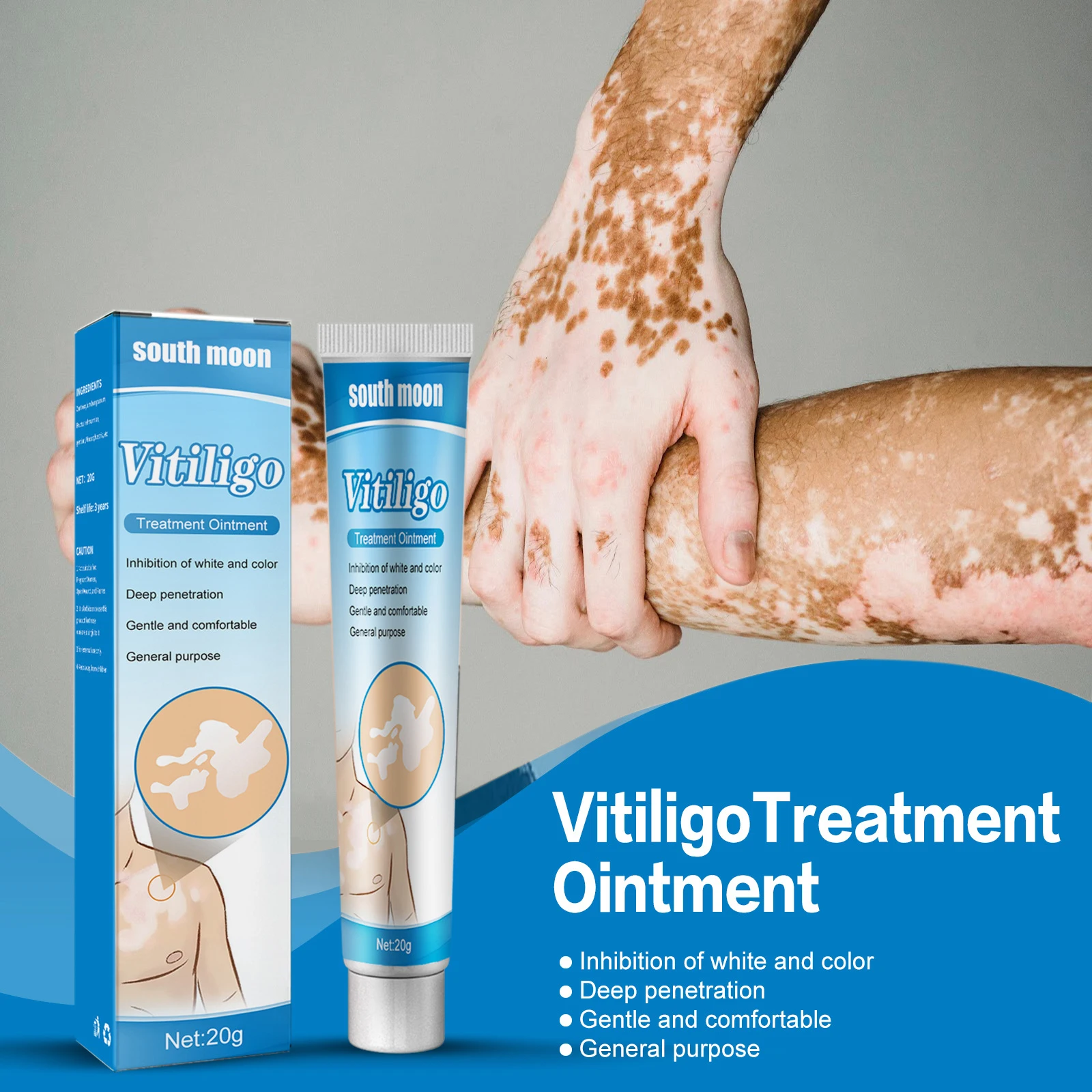 Herbal Extract Vitiligo Ointment Remove Ringworm White Spot Removal Skin White Spot Leukoplakia Disease Treatment Cream