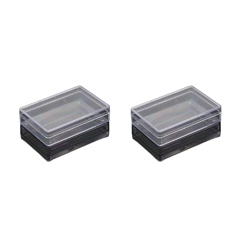 

2Pcs Rectangle Travel for Case Container Box for Adults Playing Card Set Cards Storage Packing Transparent Card Holder