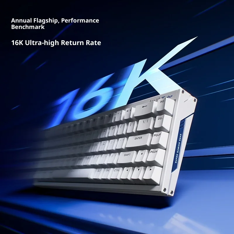 MCHOSE Ace 68 Turbo Magnetic Keyboard 16K 0.06ms Dual Core Chip RGB Aluminium Esports Mechanical Keyboard Gaming Magnetic Axis