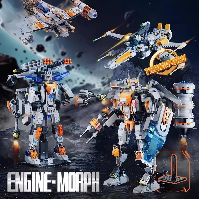 

SEMBO Eagle Falcon Звездный корабль Строительные блоки Модная сборка игрушки FX-1 Бритва Линкор Трансформация Модель робота Орнамент