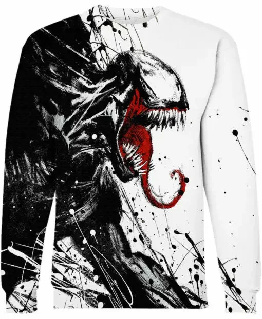 Venom Boys Girls Hoodies Deadpool Men's Pullover 3D Printed Wolverine Top Captain America Men's Pullover Marvel Men's Clothing