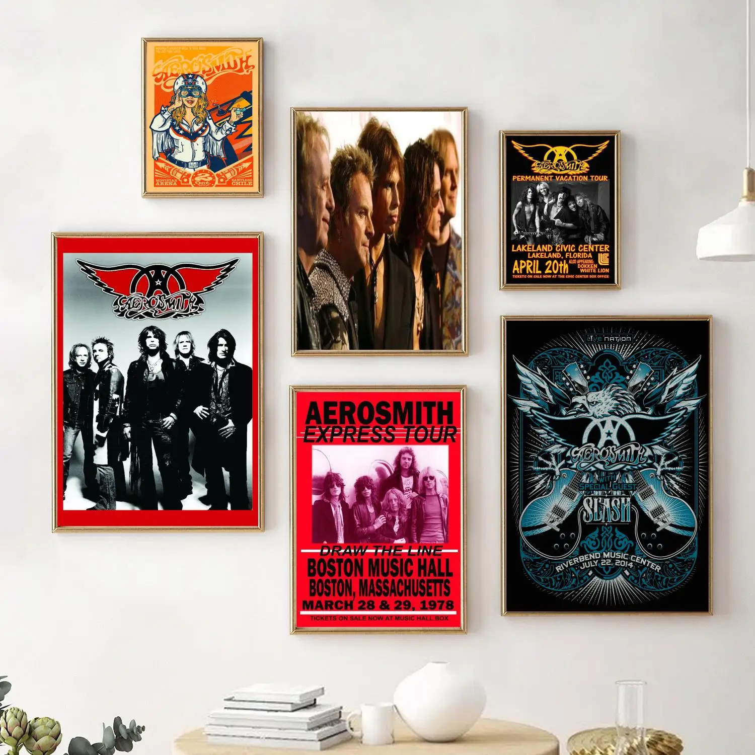 Aerosmith Band Poster Decorative Painting Canvas Poster Wall Art Living Room Posters Bedroom Painting