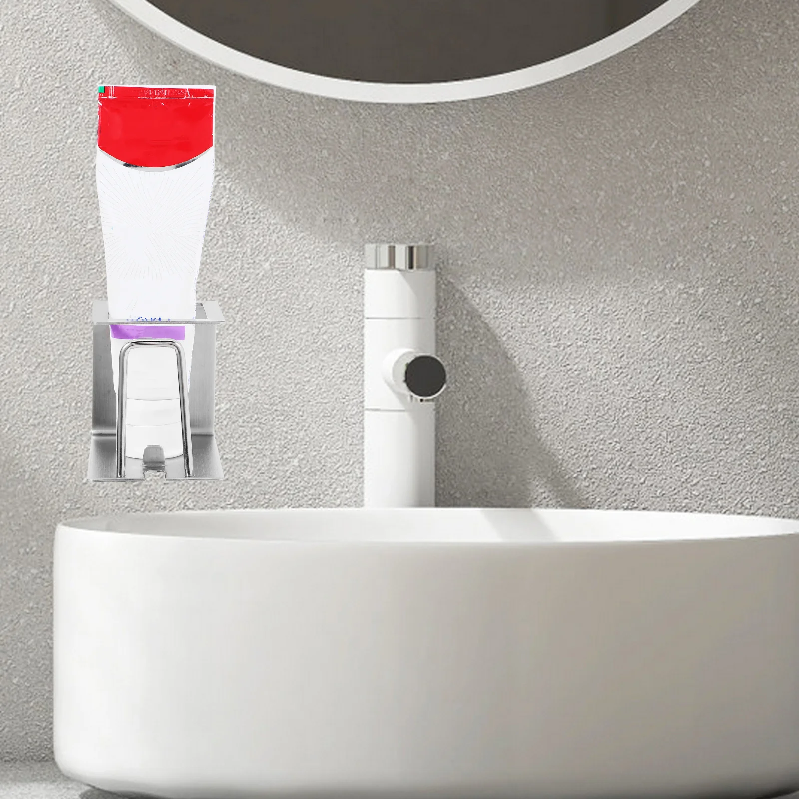 

Wall Mount Toothbrush Holder Stainless Steel Bathroom Organizer for Toothbrushes Cups Razors Anti Rust Tidy Storage Solution