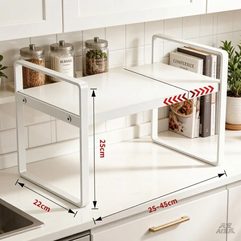 Container For Cabinet Multi-Layer Expandable Cabinet Storage Rack, Space-Saving Kitchen ...