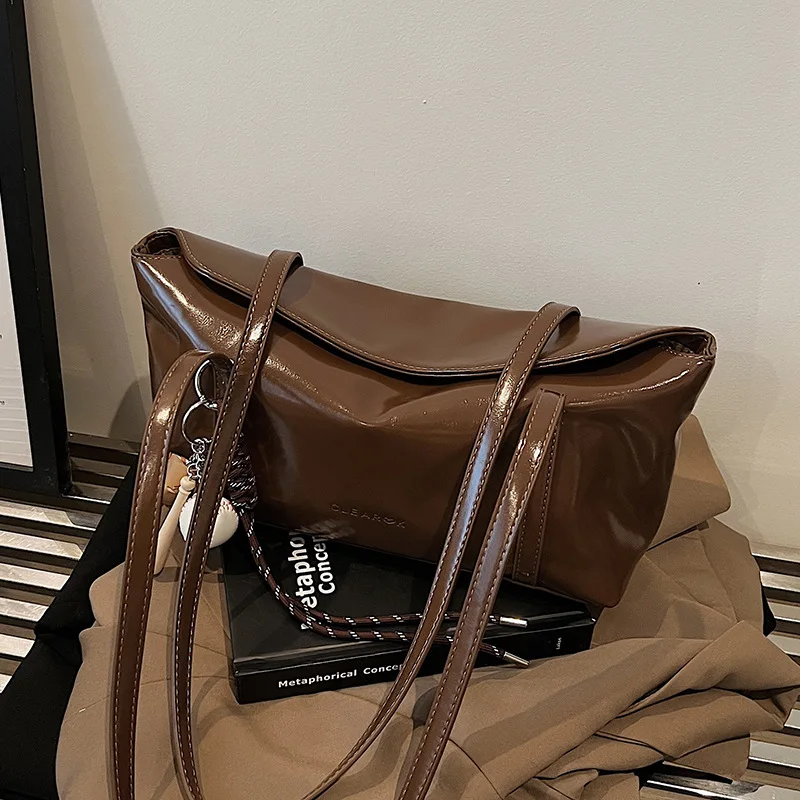 

Large Capacity Brown Tote Bags for Women Shoulder Bags Retro Designer Bags Shopping Bag Class Bag for Girl Bolso Marca Lujo Sac