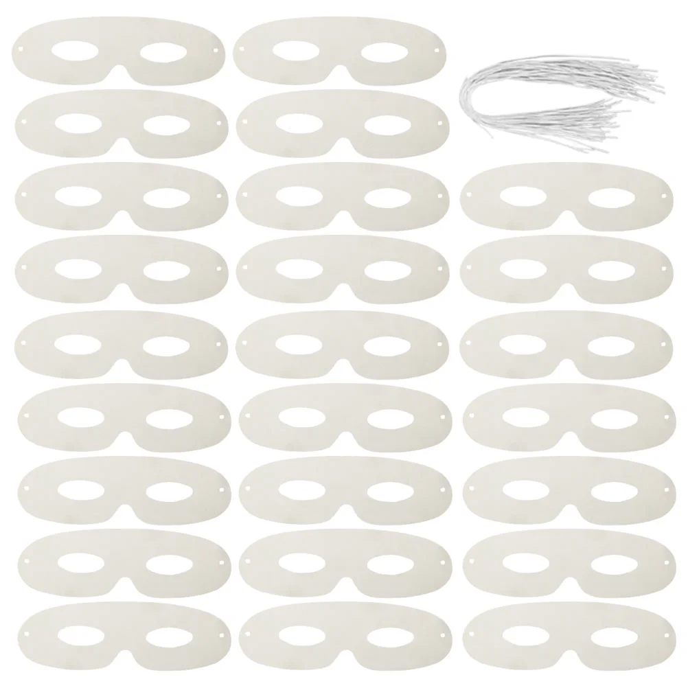 40 Sets DIY Mask Halloween Decor Masks Cosplay For Adults Party Unpainted Masquerade Decorate