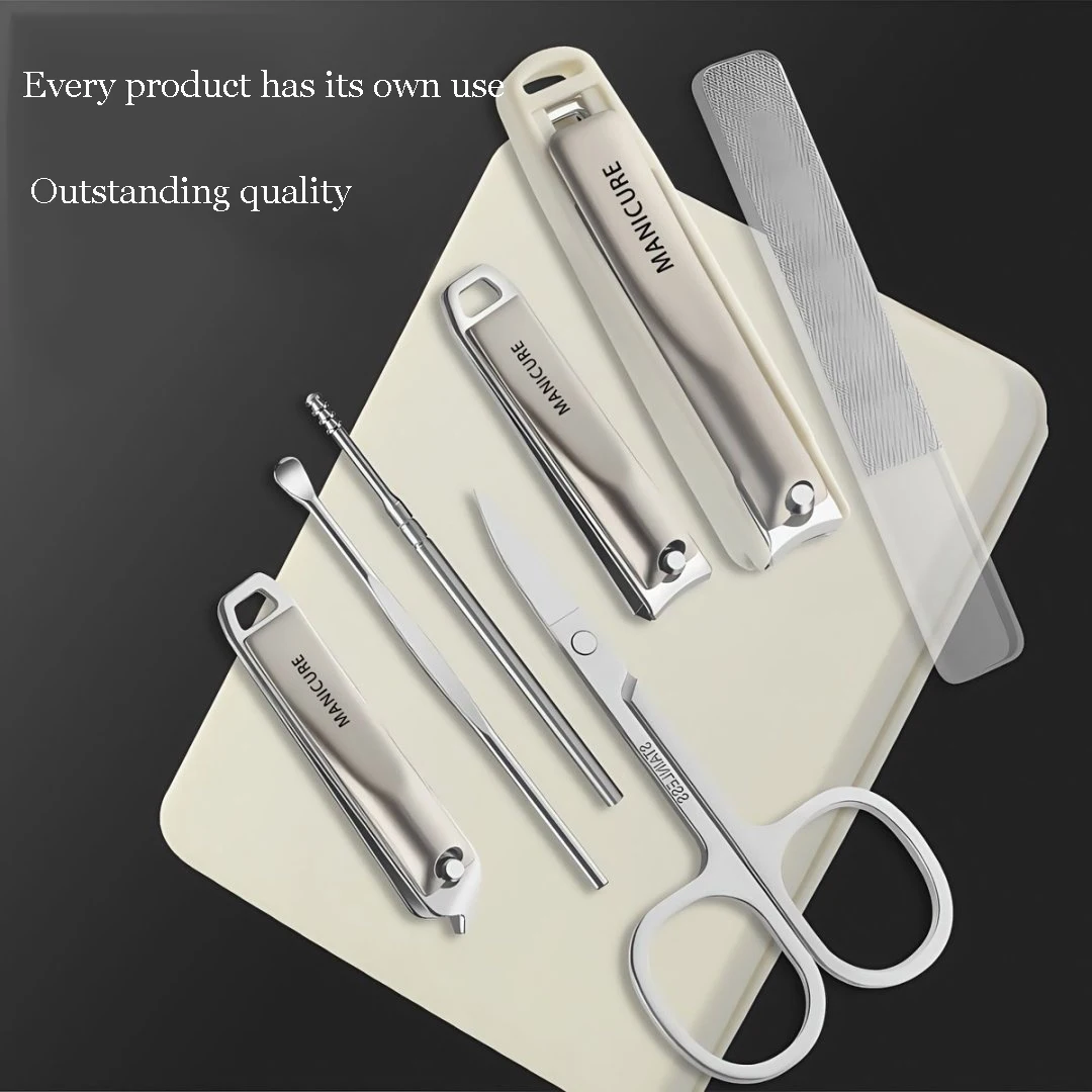 

Nail clippers five-piece set, seven-piece set, nail clippers, ear picks, small scissors and other nail trimming tools