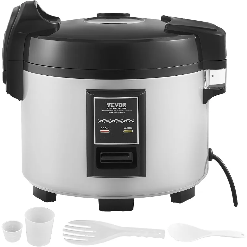 Olla Arrocera Comercial VEVOR, 45 Tazas, 9.51 Qt / 9 Litros, Olla Arrocera Grande y Calentador con Recipiente Interior Antiadherente, Función de Mantener Caliente Durante 12 Horas