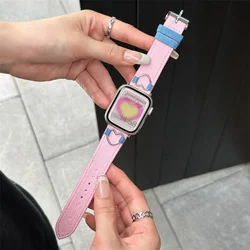 Y2K Retro Rose Red Cowboy Strap 49mm For Apple Watch 49 45 40 41 40 44mm Correa Men Women Bracelet Band For iwatch 8 SE 7 6 5 4