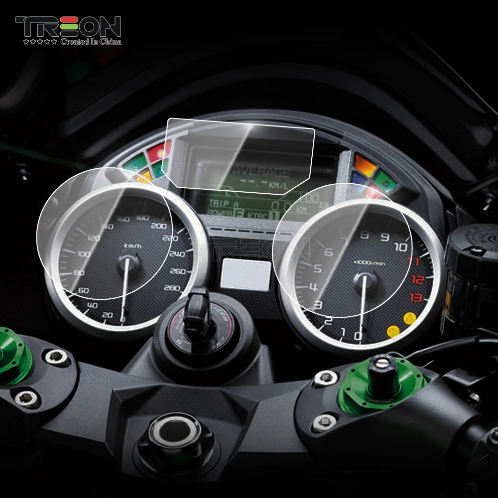 For Kawasaki ZZR 1400 (ZX14 NINJA) 2012+ Motorcycle Accessorie Scratch Cluster Screen Dashboard Protection Instrument Film