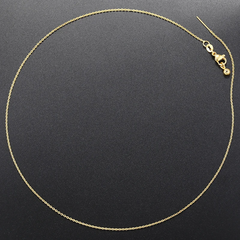 ZHUKOU 1 mm slight necklace chains Brass women handmade necklace chains Jewelry accessories Jewelry materials wholesale VL368