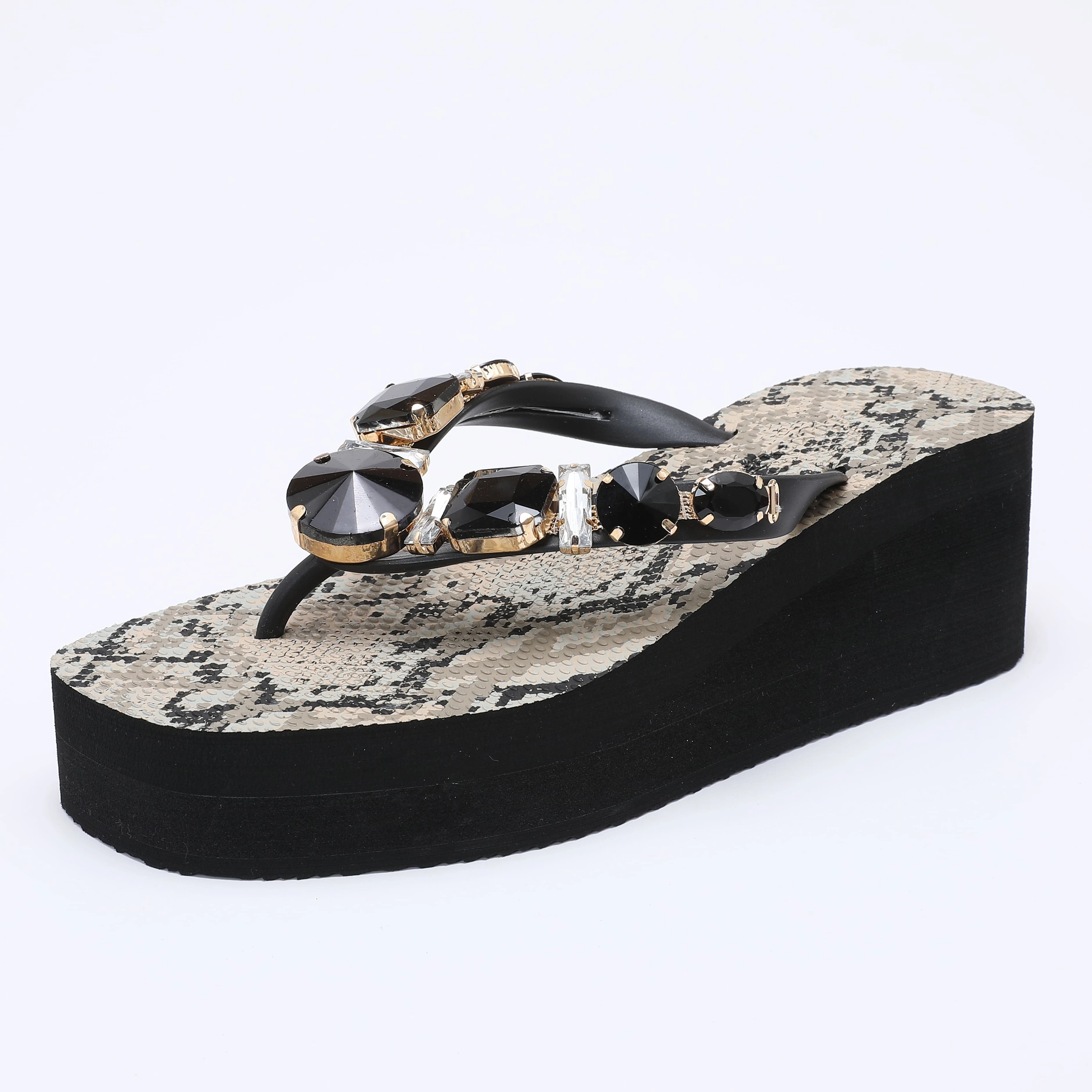 

Босоножки-шлепанцы Snake White с белыми стразами и голографической сумкой, летние блестящие сандалии на платформе