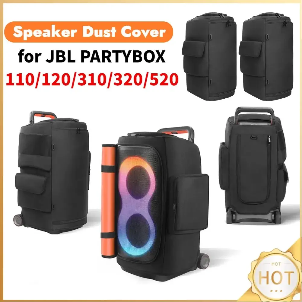 Étui anti-poussière pour haut-parleur Portable, pour JBL PARTYBOX 520/320/310/120/110, avec poche pour micro, sac de rangement pour haut-parleur Double face, étanche