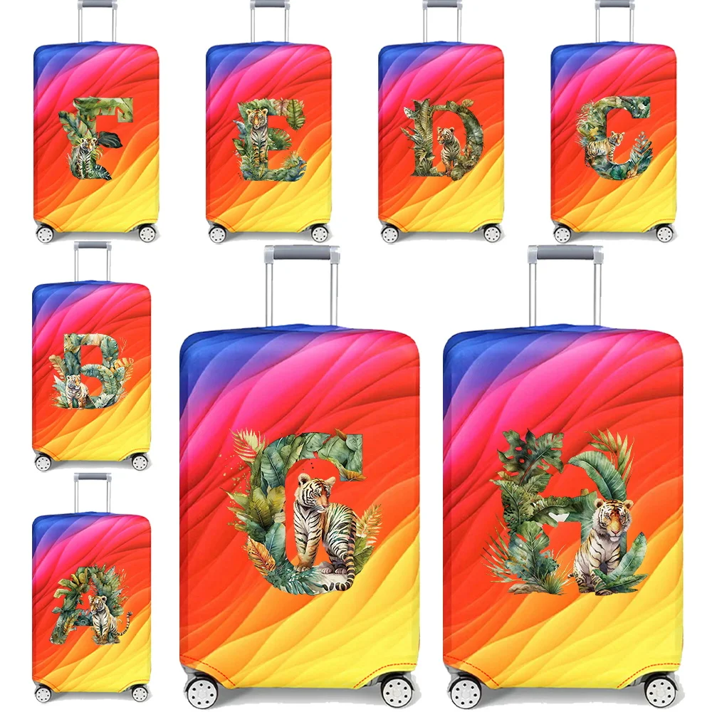 Luggage Covers 18-32inch Protector Travel Luggage Suitcase Protective Cover Stretch Dust Covers Print Jungle Tiger Letter Series