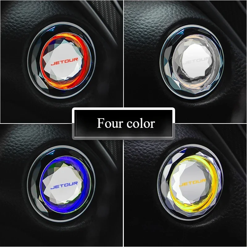 For Chery Jetour X70plus X90 Pro X95 Car One-click Start Button Decorative Sticker Crystal Protective Cover Auto Accessories