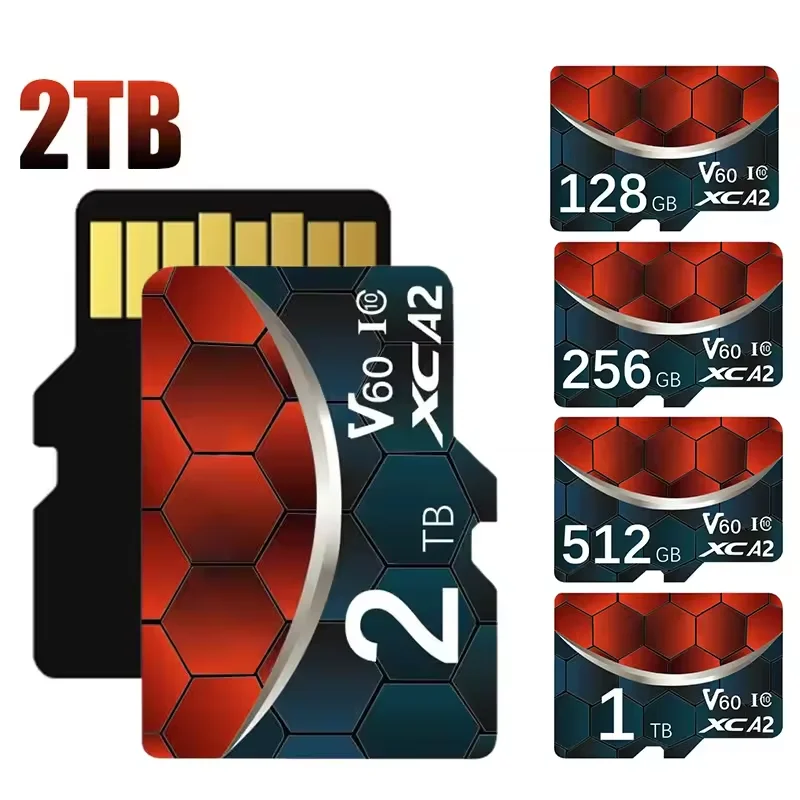 High Speed Micro SD Memory Card 2TB 4K Full HD Video Compatible with Phone GoPro Action Camera 128GB 256GB 512GB 1TB 2TB