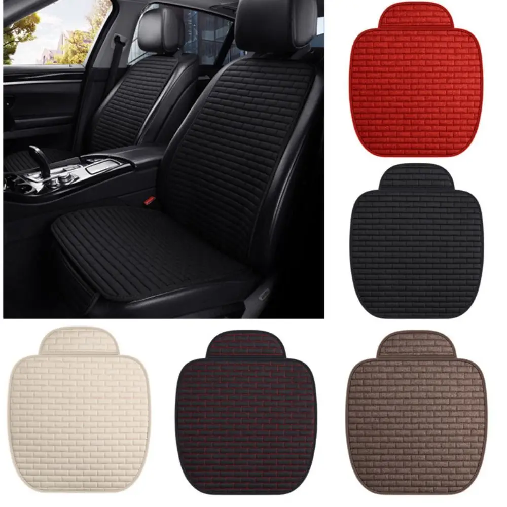 Auto Vordersitzbezug Flachs Sitz Schützen Kissen Auto Sitz Schützen Pad Abdeckungen Matte Auto Innen
