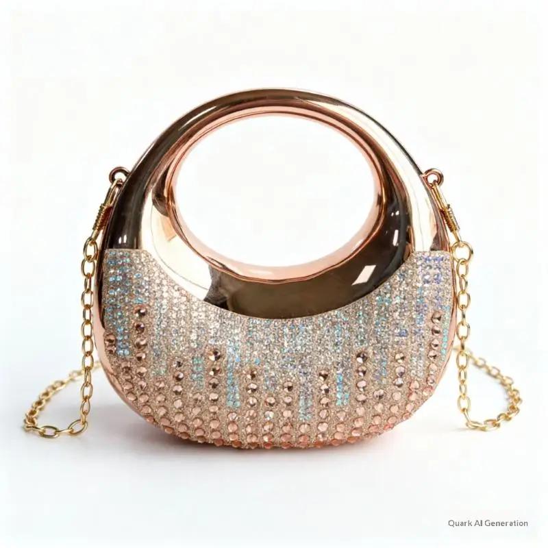 Radiant Rhinestone Evening Bag Acrylic Mini Clutch for Party Outfits