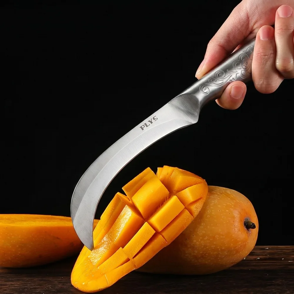 Newly Professional Pineapple & Sugar Cane Peeler - Stainless Steel Multi-Purpose Kitchen Paring Knife for Home & Commercial Use