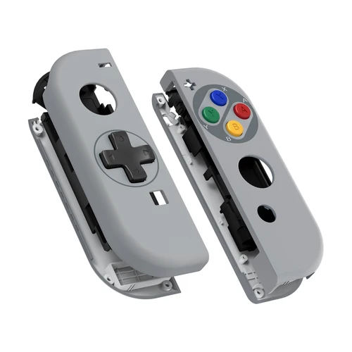Carcasa eXtremeRate con botones completos para Nintendo Switch JoyCon y OLED JoyCon - SNES Classic EU Style