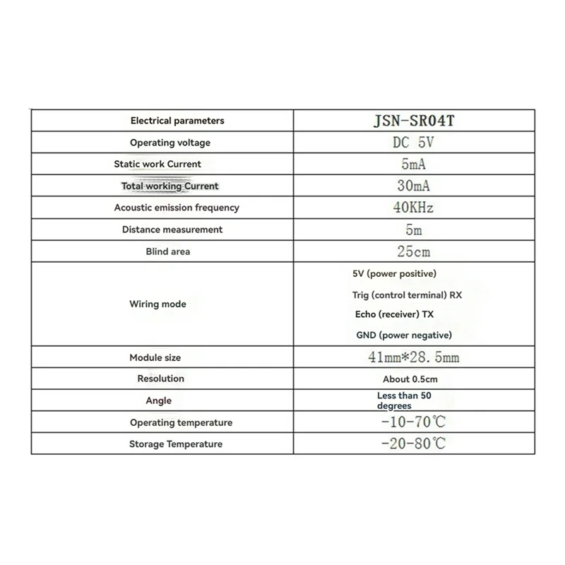 【السلع الساخنة】2X JSN-SR04T وحدة بالموجات فوق الصوتية المقاومة للماء مستشعر محول قياس المسافة المتكامل لاردوينو B