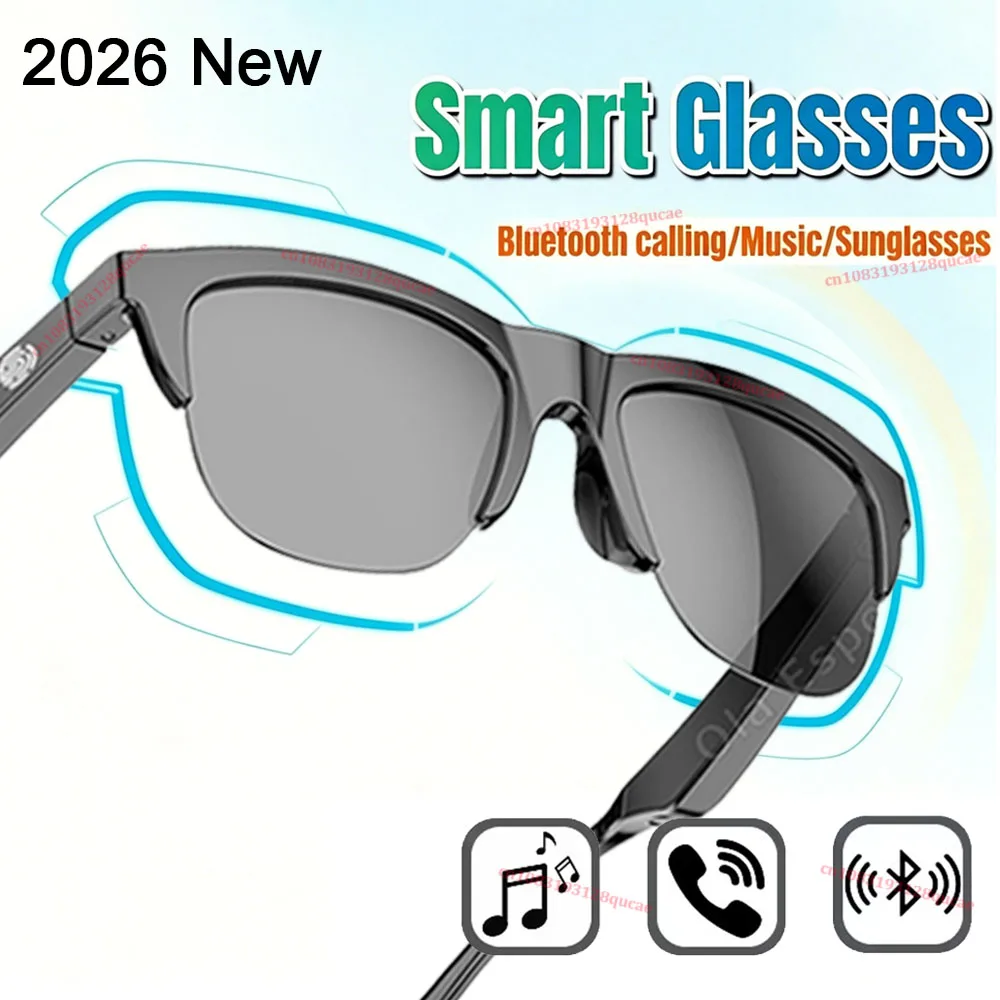 

2026 New Smart Glasses Bluetooth Conversation Touch Listening Music Smart Sunglasses for Men Women Wireless Bluetooth Sunglasses