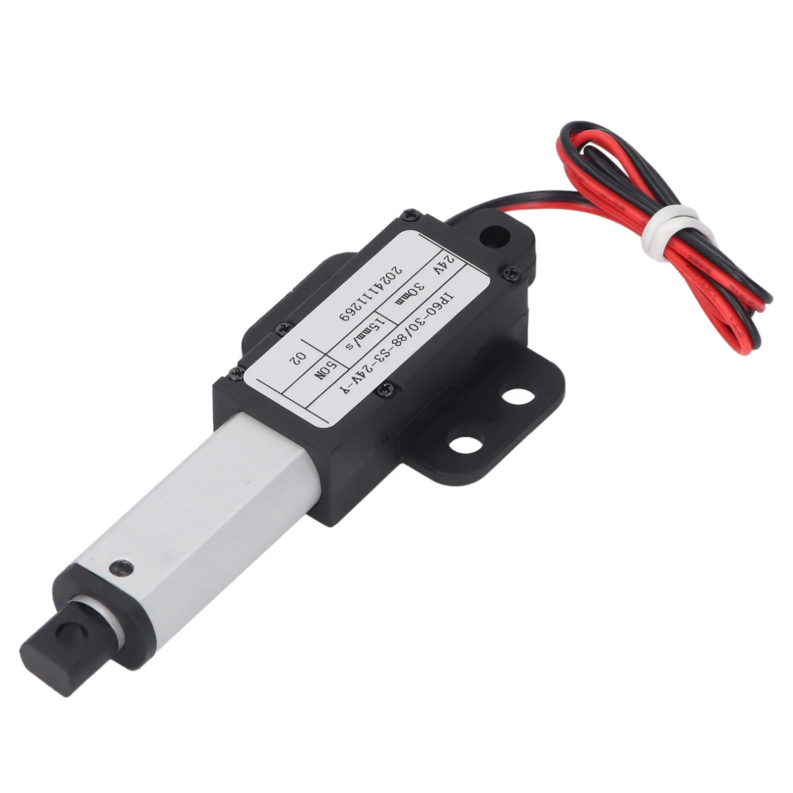 Mini Electric Linear Actuator 24V 30mm Stroke 50N Thrust 15mm/s Speed IPX4 Water Proof Electric Push Rod