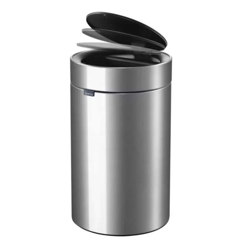 

Круглая форма из нержавеющей стали, бесконтактный автоматический умный сенсорный мусорный бак, домашний отель, умная корзина