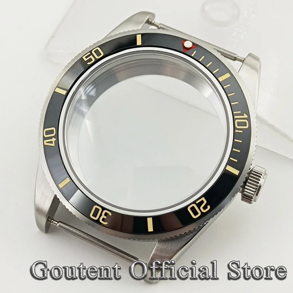

Goutent 39mm Watch Case Dome Sapphire Glass Fit NH34 NH35 NH36 ETA 2824 PT5000 Movement Transparent Glass Bottom Covert