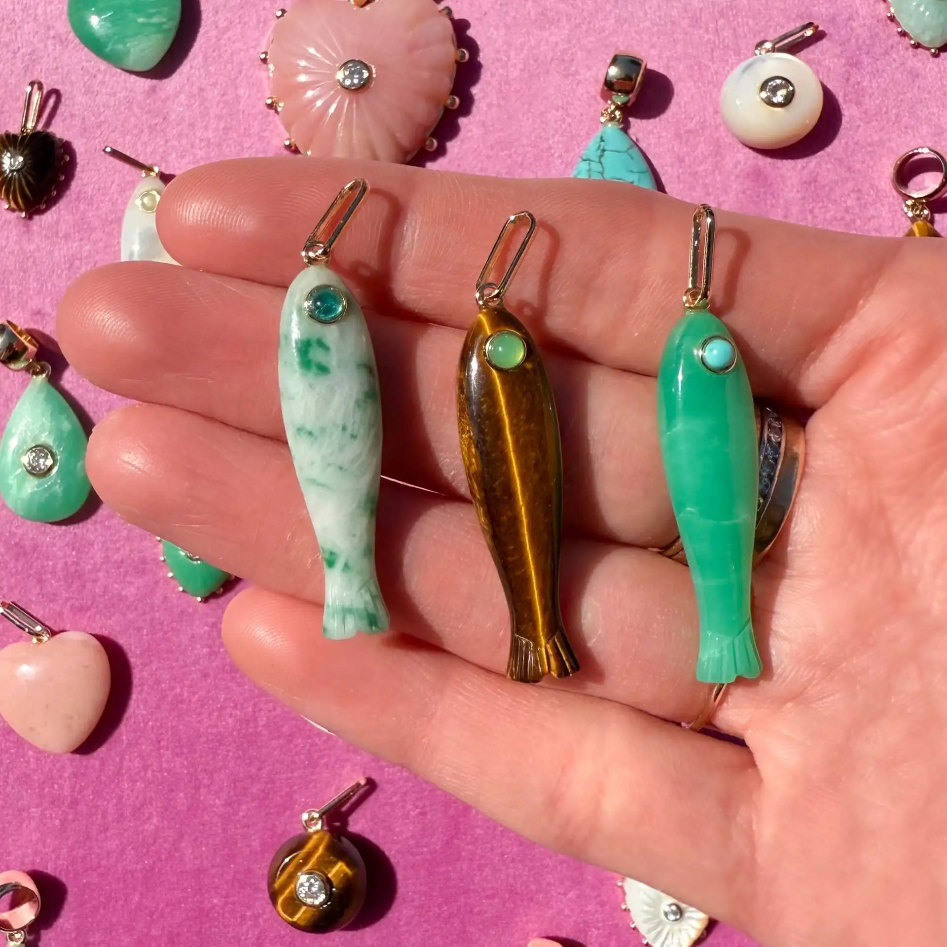 

mix 8Pcs Summer Beach Series Pendant Fish Copper Charms for Jewelry Making Diy Keychain Earring Bracelet Necklace Accessories