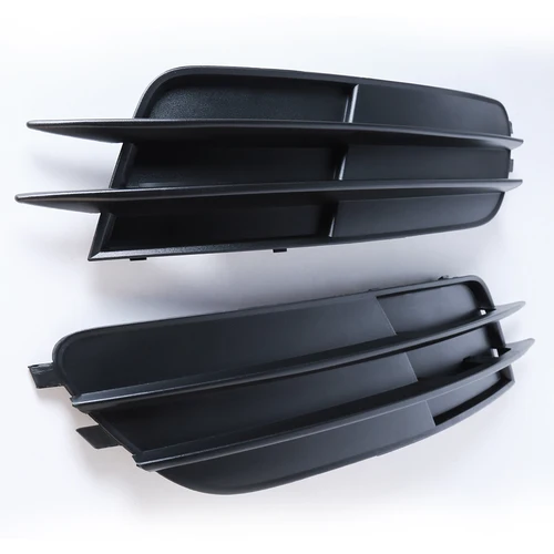 Imagen 2 del producto 2 uds luz antiniebla delantera de coche parrilla de carreras para Audi A6 C7 2012-2015 rejilla de parachoques delantero marco de luz antiniebla cubierta de lámpara antiniebla