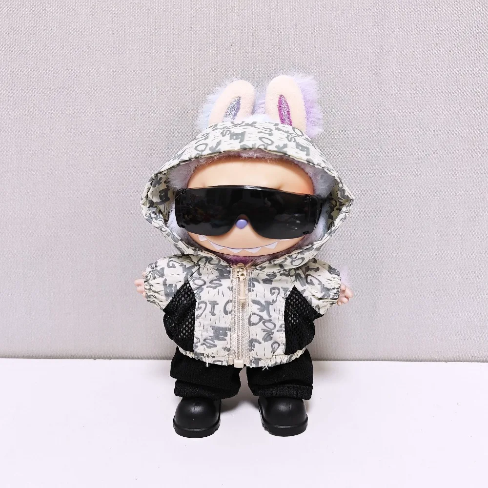 Für 15/17CM Labubu Puppe Kleidung Mit Kapuze Pullover Dress Up Puppen Zubehör Sitzen Party Spiel Weihnachten Geburtstag Geschenk spielzeug