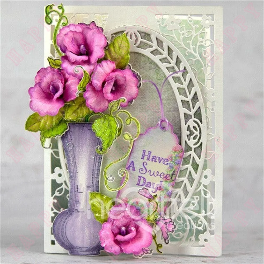 Metal Cutting Dies Stamps Fancy Bouquet Flowers Decoration For DIY Scrapbook Diary Album Paper Template Card Embossing Handcraft