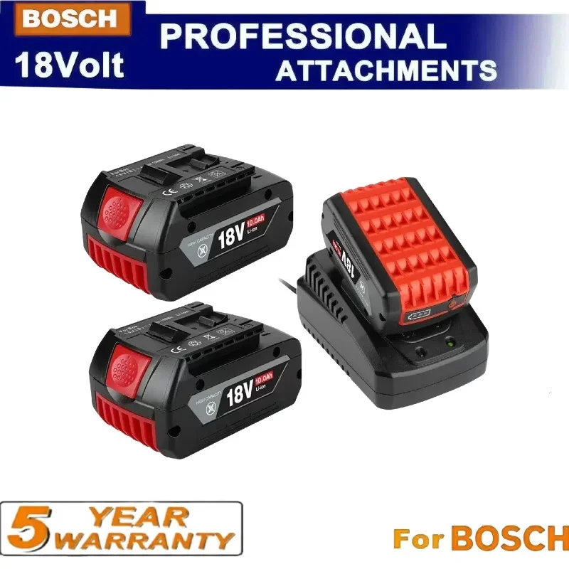 

NEW For BOSCH Authentic 18V 10AH LITHIUM-ION BATTERY GBA 18V 10AH 18V Professional GBA GSR GSB BAT618 BAT609 w/Fuel Guage