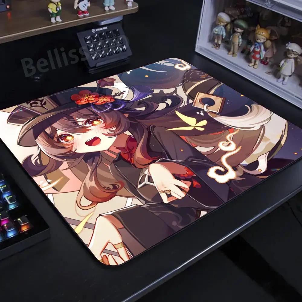 Anime keyboard custom small mouse game mouse pad original god mouse pad Hu Tao mouse pad kawaii girl desktop cute computer pad