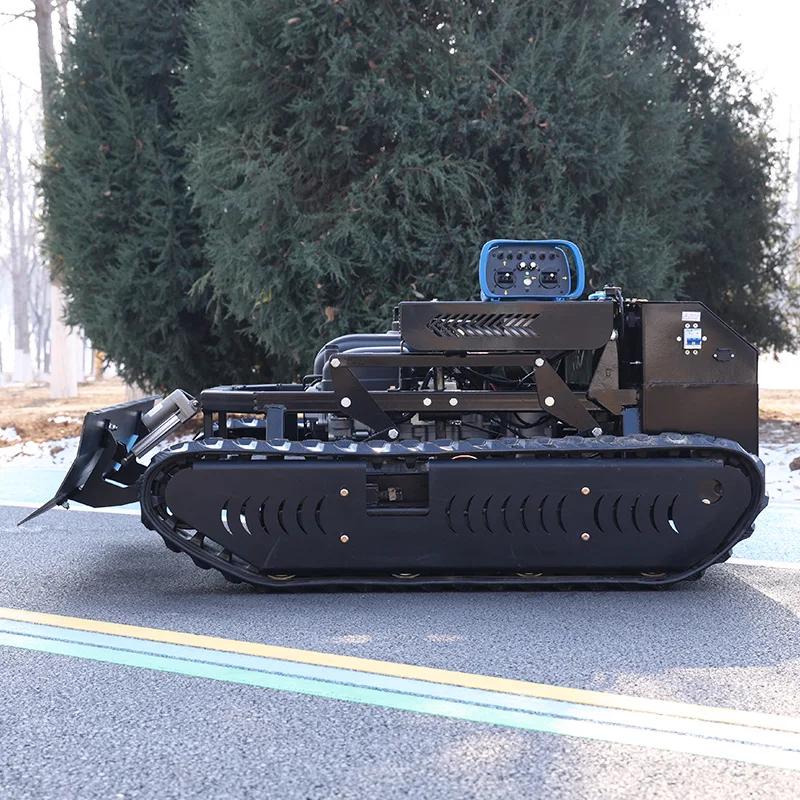 Customized Tracked Remote Control Lawn Mower Petrol Engine Self Propelled Hillside Mower  Lawn Mower 4 Stroke