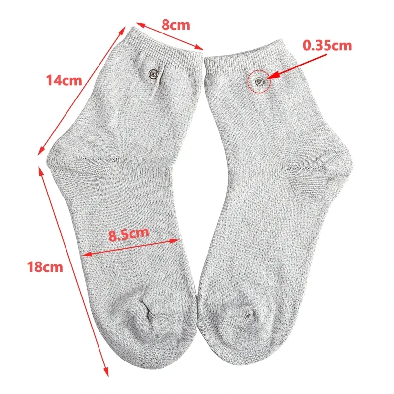 Free Size Silver Fiber Conductive Electrodes Socks Foot Soles Pain Relief for TENS EMS Body Massager Machine