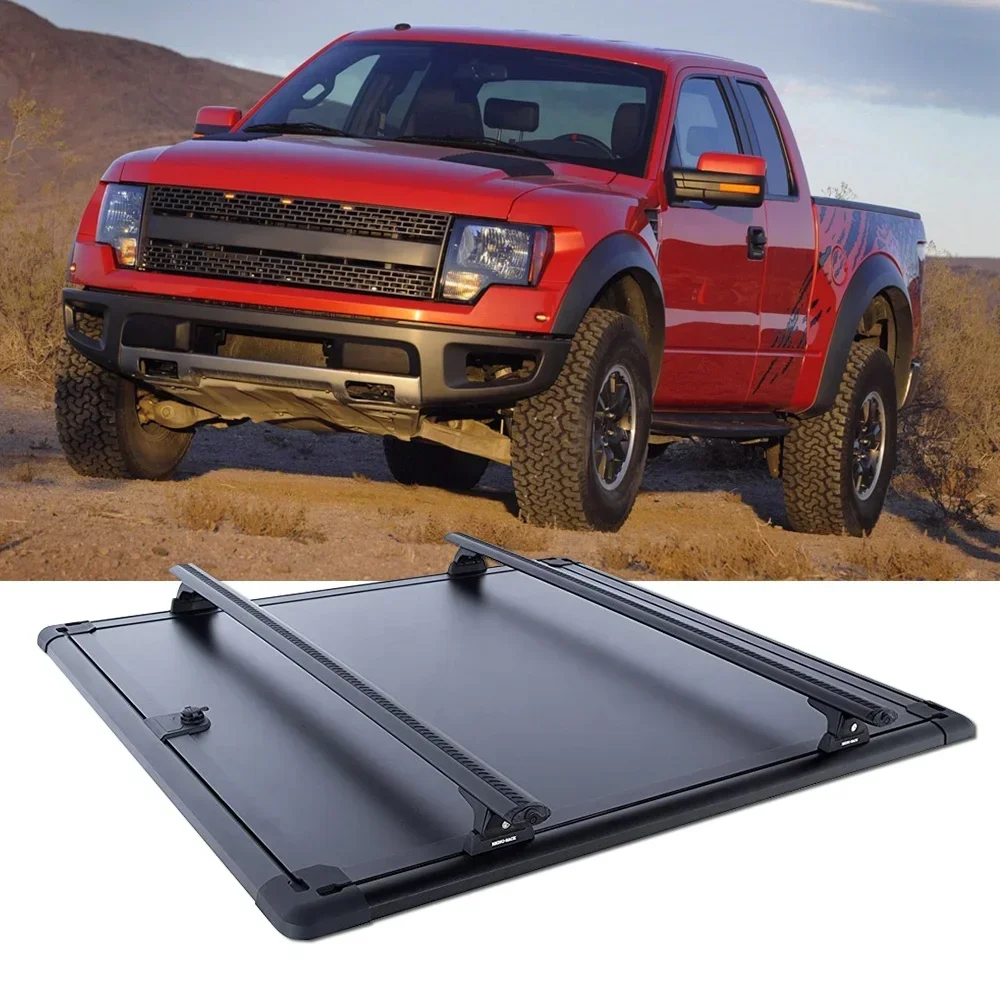 custom waterproof pickup truck accessories soft roll up roller lid cover hard Tri Fold retractable tonneau bed cover