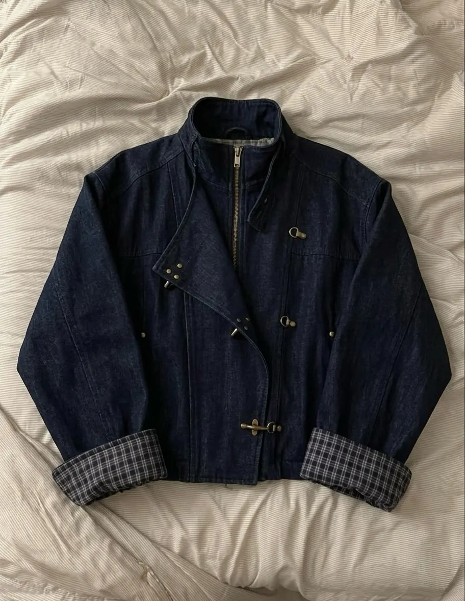 Y2k American Harajuku Aviator jacket work jacket Men And Women Korean Personalized Patchwork Fashion Version Casual Loose jacket