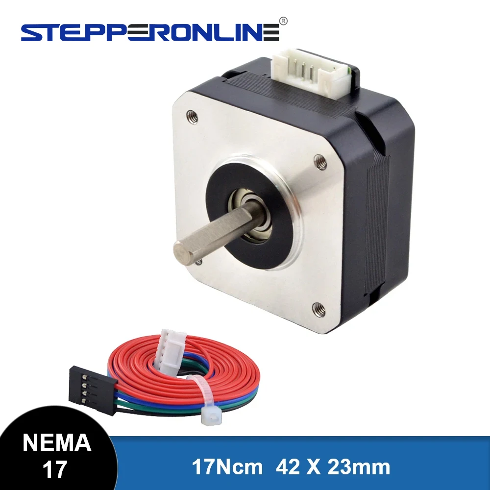 STEPPERONLINE Nema 17 Stepper Motor 17Ncm 42x23mm 2 Phase Stepping Motor 1A for 3D Printer CNC XYZ Motor