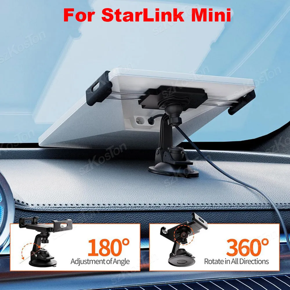

Для Starlink Mini Car Dash Крепление на присоске Регулируемый угловой держатель для Star Link Mini RV Лодка Аксессуары для самолетов