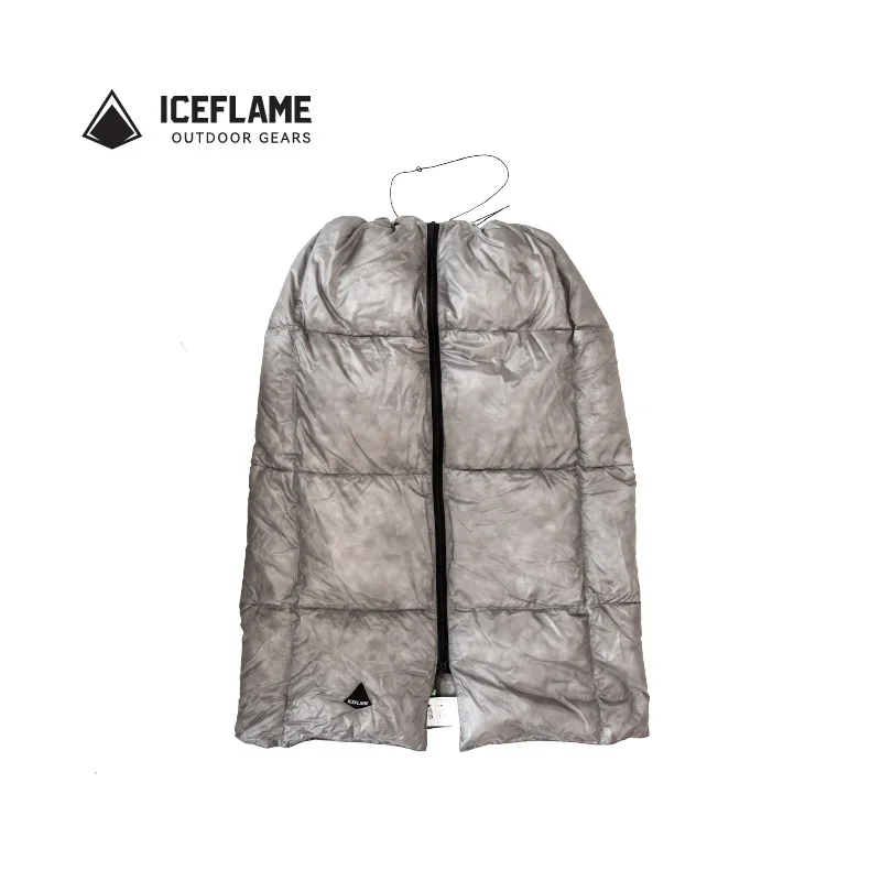 لهب الجليد أسفل تنورة التخييم في الهواء الطلق متعددة الوظائف أسفل لحاف المحمولة كيس النوم الملحقات 800FP لحاف حراري
